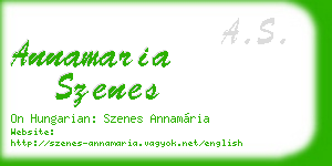 annamaria szenes business card