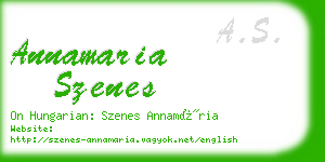 annamaria szenes business card